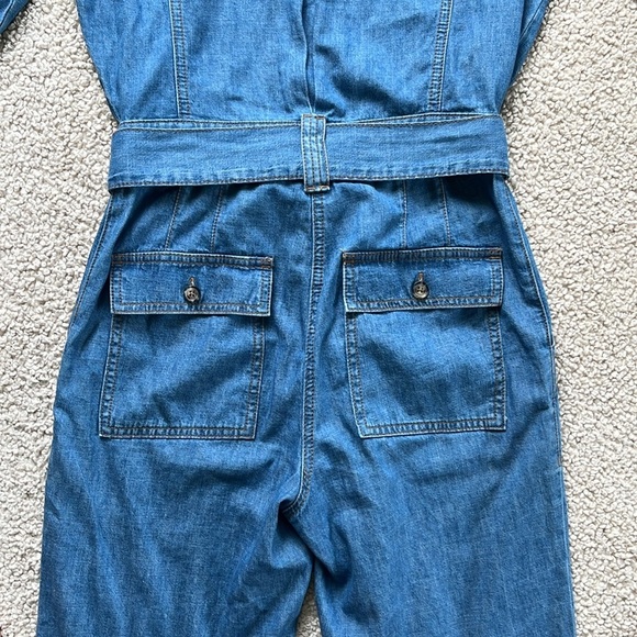 PILCRO Long Sleeve Belted Denim Jumpsuit Size XSP - Picture 12 of 14